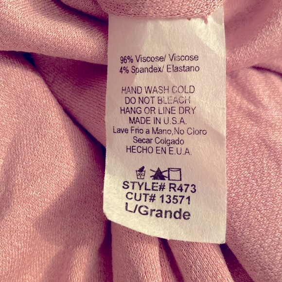 Mendocino Rose Colour V neck Body suit - Picture 4 of 4